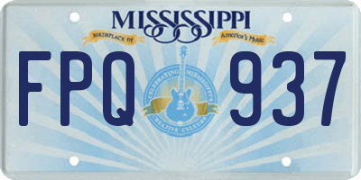MS license plate FPQ937