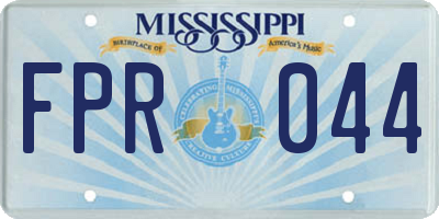 MS license plate FPR044