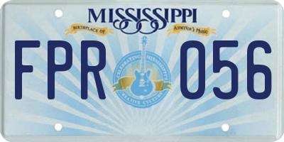 MS license plate FPR056