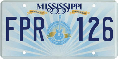 MS license plate FPR126