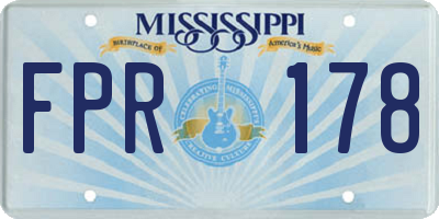 MS license plate FPR178