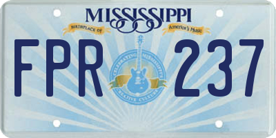 MS license plate FPR237