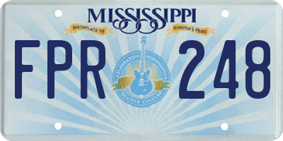 MS license plate FPR248