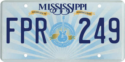 MS license plate FPR249