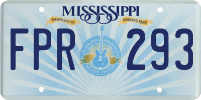 MS license plate FPR293