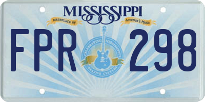 MS license plate FPR298