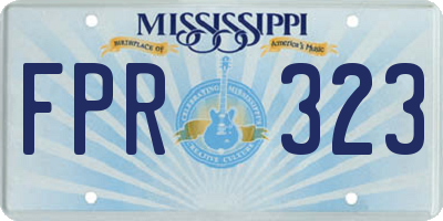 MS license plate FPR323