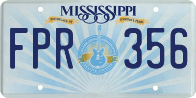 MS license plate FPR356