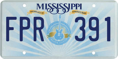 MS license plate FPR391