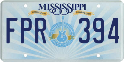 MS license plate FPR394