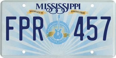 MS license plate FPR457