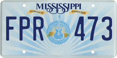 MS license plate FPR473