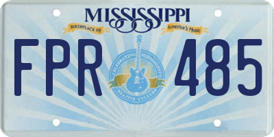 MS license plate FPR485