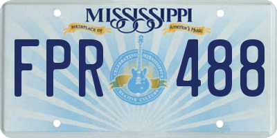 MS license plate FPR488