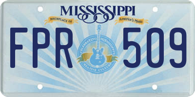 MS license plate FPR509