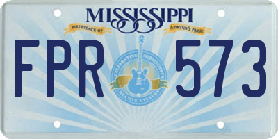 MS license plate FPR573