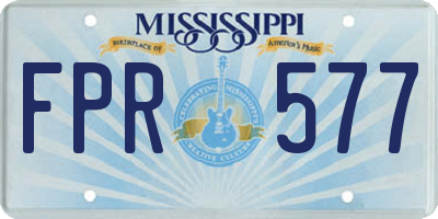 MS license plate FPR577