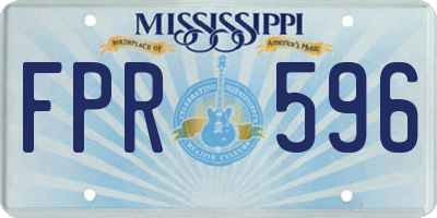 MS license plate FPR596