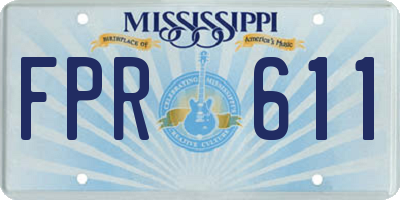 MS license plate FPR611