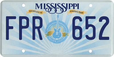 MS license plate FPR652