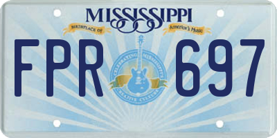 MS license plate FPR697
