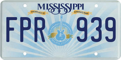 MS license plate FPR939