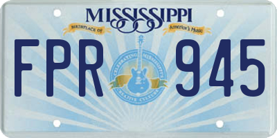 MS license plate FPR945