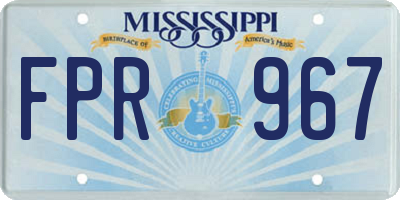 MS license plate FPR967