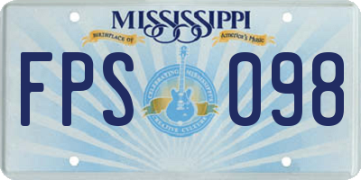 MS license plate FPS098