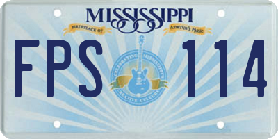 MS license plate FPS114