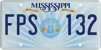 MS license plate FPS132