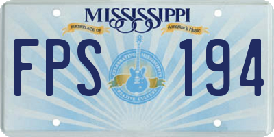 MS license plate FPS194