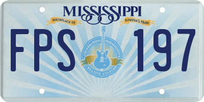 MS license plate FPS197