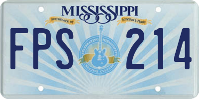 MS license plate FPS214