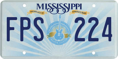 MS license plate FPS224
