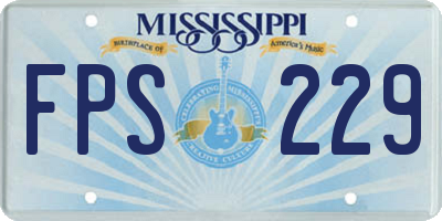 MS license plate FPS229