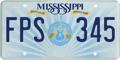 MS license plate FPS345