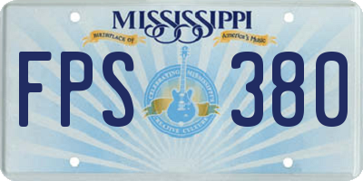 MS license plate FPS380