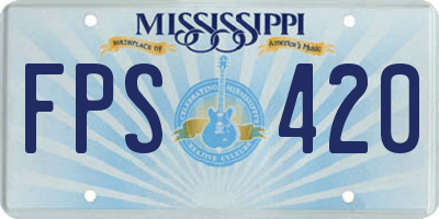 MS license plate FPS420