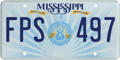 MS license plate FPS497