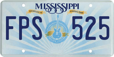 MS license plate FPS525