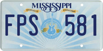 MS license plate FPS581