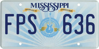 MS license plate FPS636