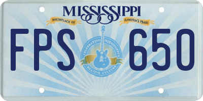 MS license plate FPS650