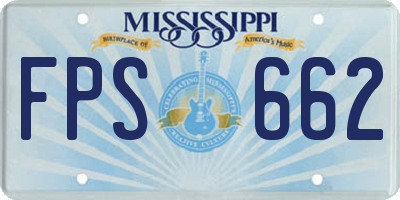 MS license plate FPS662