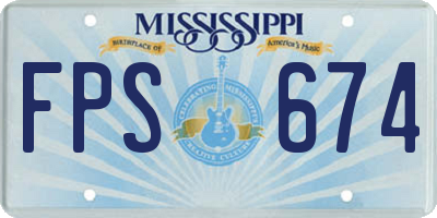 MS license plate FPS674