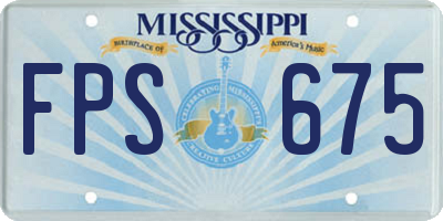 MS license plate FPS675