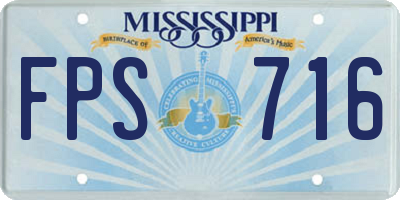 MS license plate FPS716