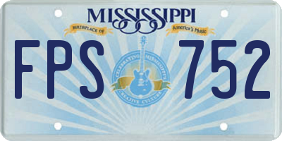 MS license plate FPS752