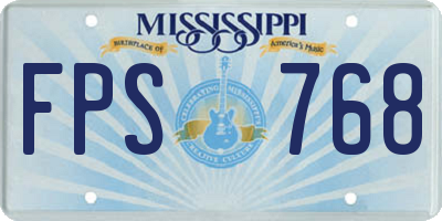 MS license plate FPS768